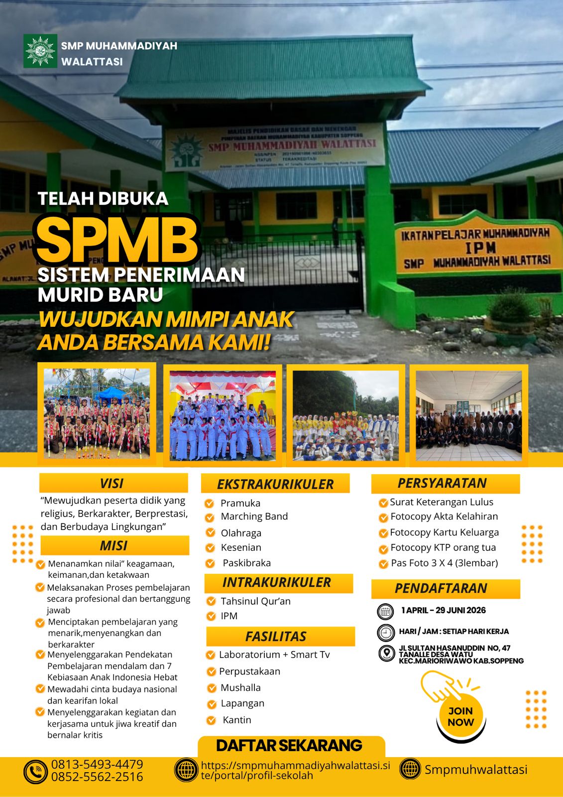 Brosur SMP Muhammadiyah Walattasi